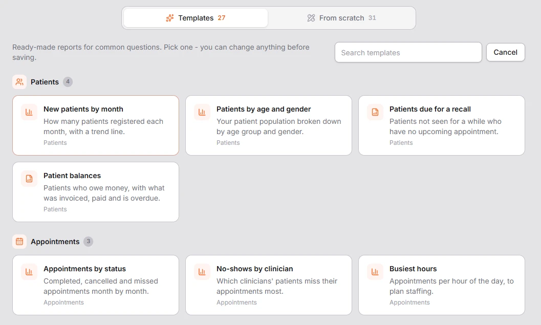 Report templates